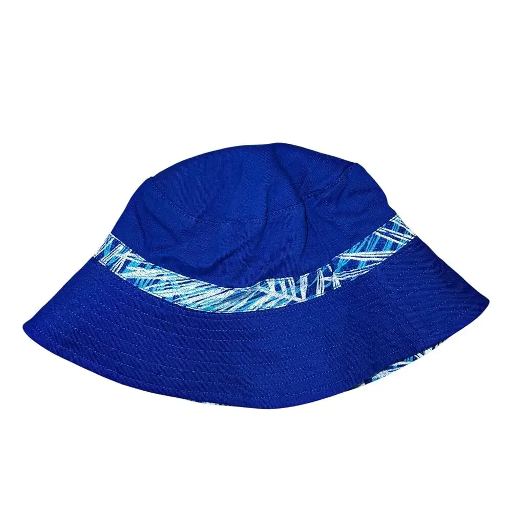 NWT Gymboree Blue Palm Leaf Tank Top & Reversible Bucket Hat
